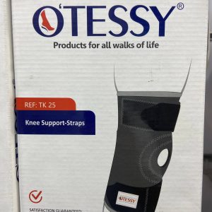 زانوبند نئوپرنی قابل تنظیم کشکک باز پددار مشکی OTESSY – فری سایز TK25