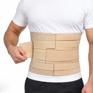 کمربند کار آرین طب با کش تنفسی و دوبل مشکی کد 155